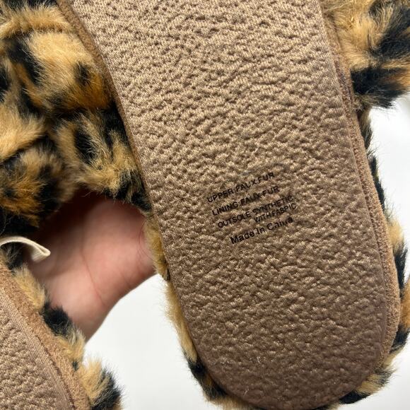 Madewell Leopard Print Womens Slipper Size 8 House Shoes - Picture 5 of 9
